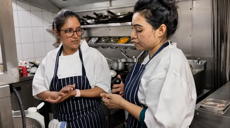 Chef Shilpa Dandekar in the kitchen